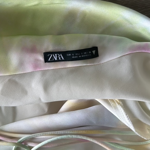 Zara Tie-Dye Satin Slip Dress - Picture 4 of 4